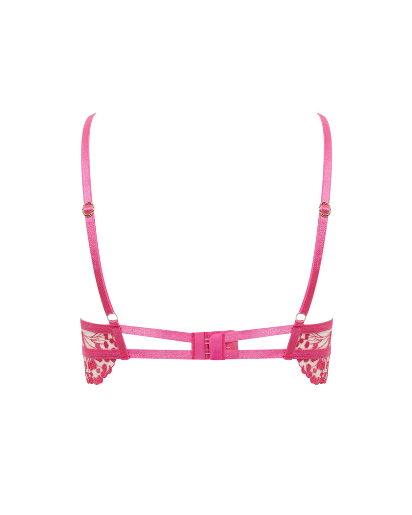 Marisa Embroidered Sheer Bra Pink