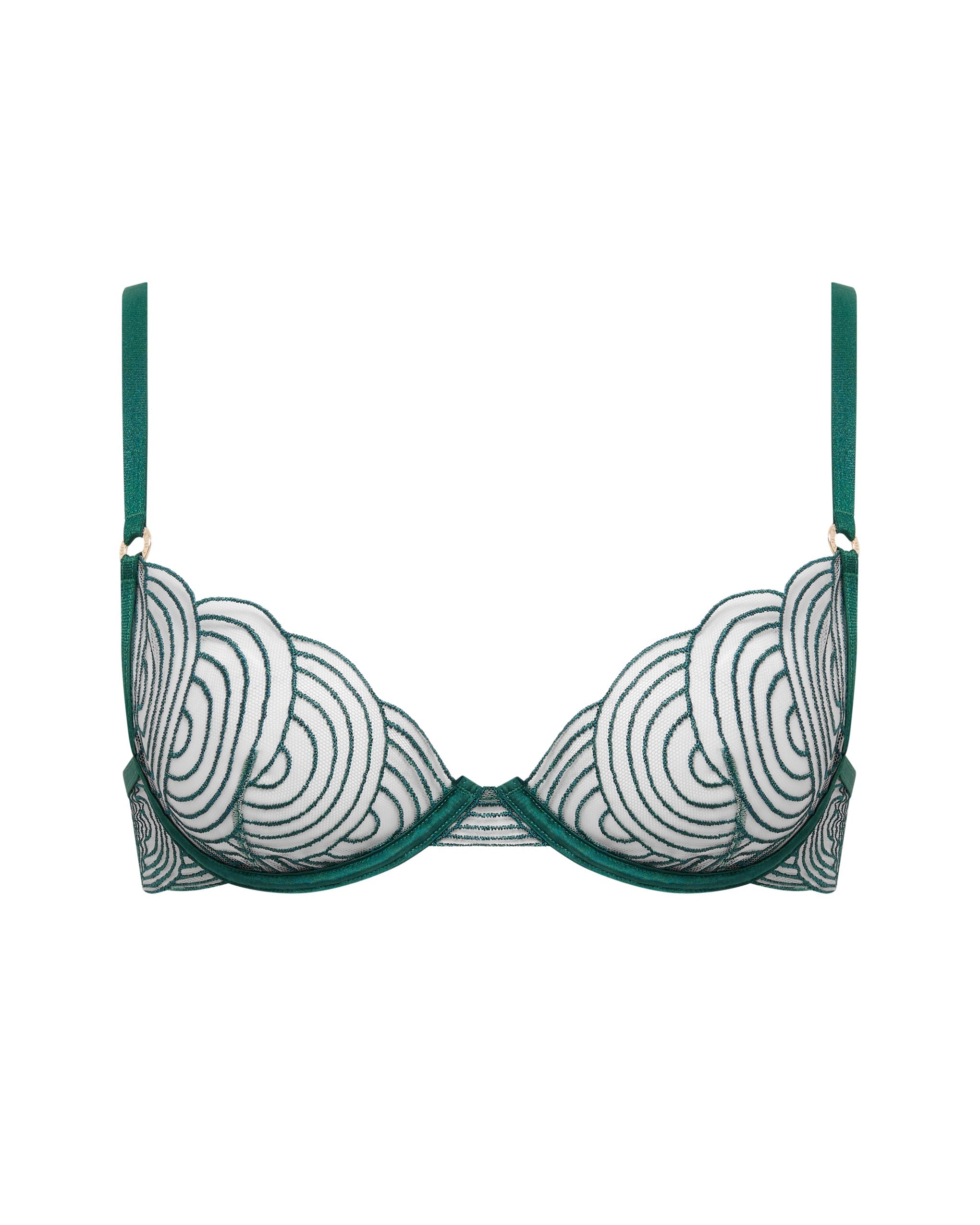 Aster Wired Bra Botanical Garden Green/Sheer