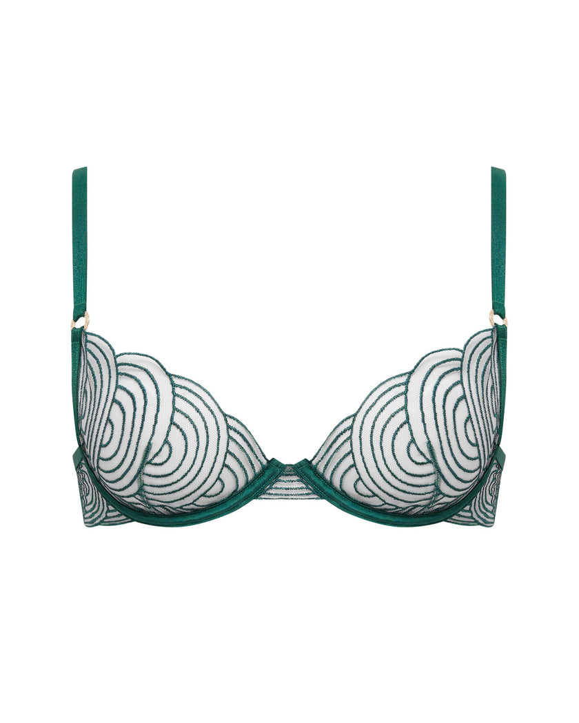 Aster Wired Bra Botanical Garden Green/Sheer