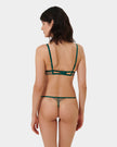Aster Wired Bra Botanical Garden Green/Sheer