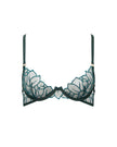 Laurel Leaf Embroidered Bra Green