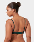 Laurel Leaf Embroidered Bra Green