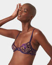 Leonora Wired Bra Acai Purple/Sheer