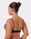Lyandra Floral Embroidered Bra Blue