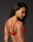 Ariana Satin Strappy Bra Red
