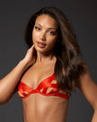 Ariana Satin Strappy Bra Red