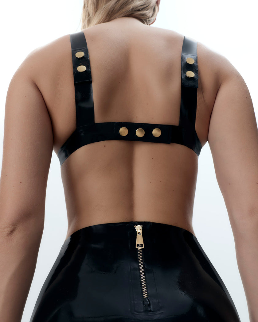 Latex Bra Black