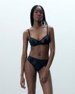 Orla Sheer Mesh Bra Black
