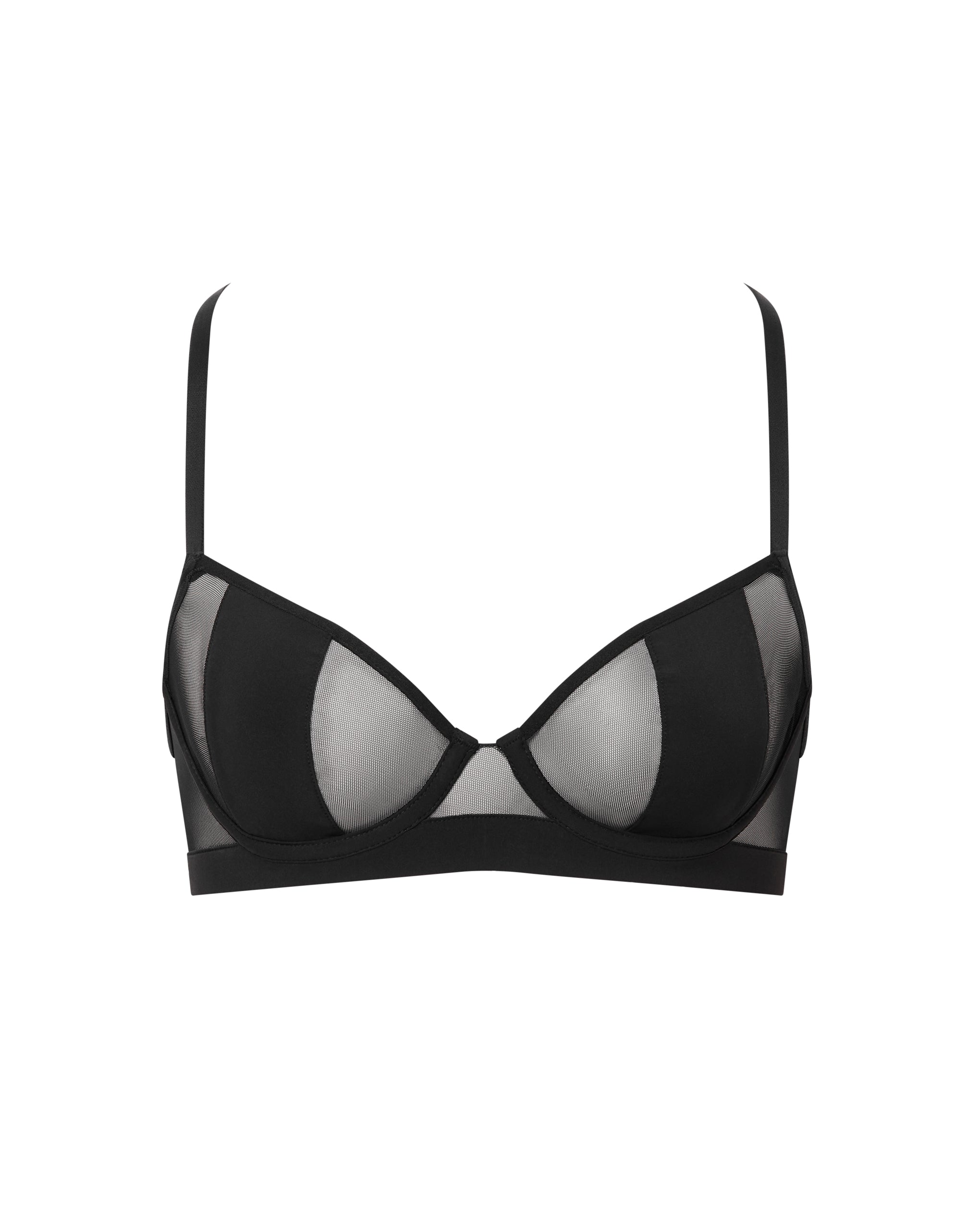 Orla Sheer Mesh Bra Black