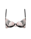 Katerine Embroidered Sheer Bra Black/Pearl
