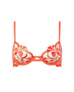 Leonora Floral Embroidered Bra Coral