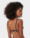 Marceline Embroidered Sheer Bra Black