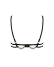 Marceline Embroidered Sheer Bra Black