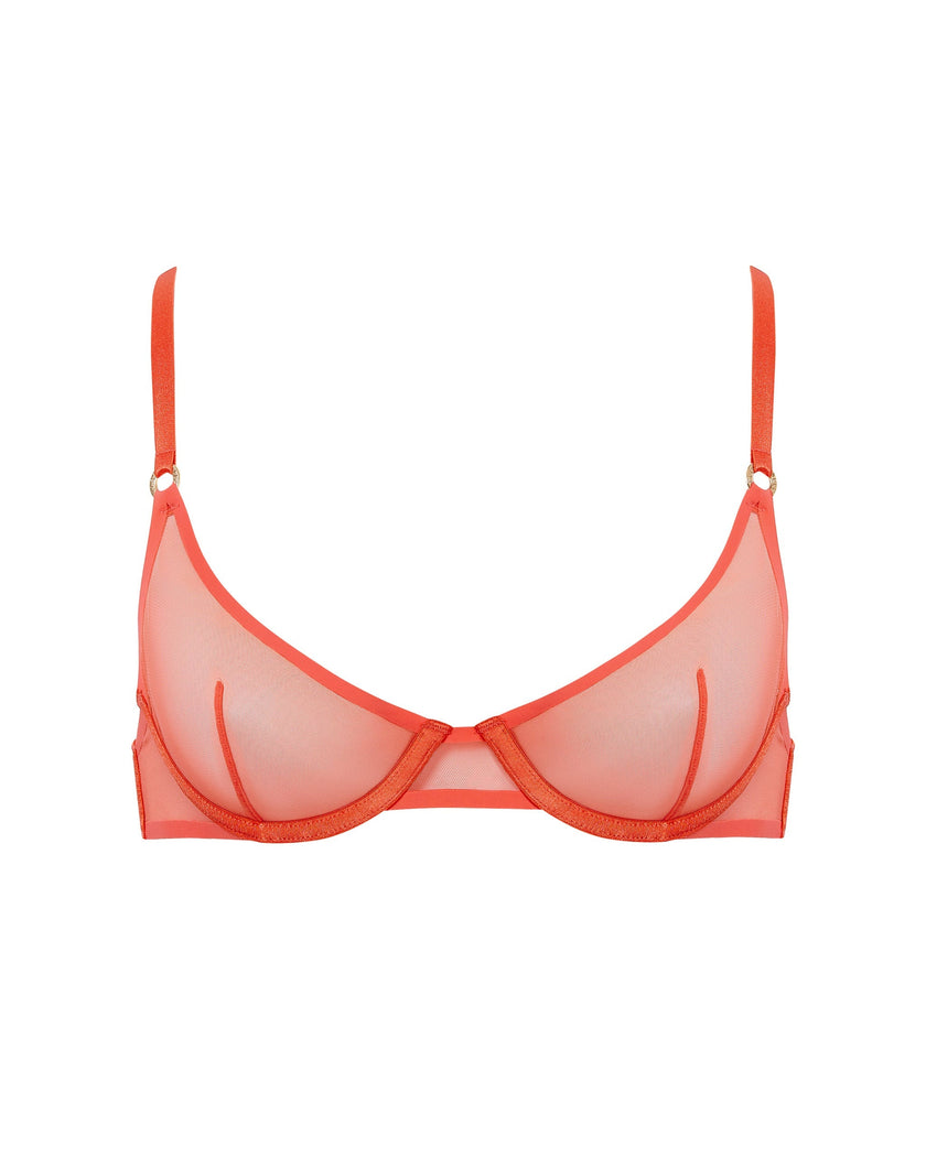 Naomi Mesh Bra Coral
