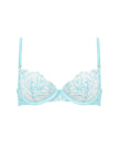 Lilly Floral Embroidered Bra Blue