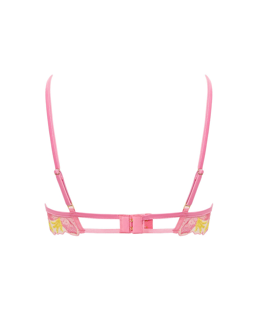 Patrice Sheer Bra Pink/Yellow