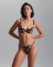 Annabel Open Bow Bra Black