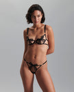 Annabel Open Bow Bra Black