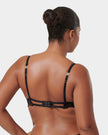 Harlow Heart Embroidered Bra Black