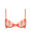 Harlow Heart Embroidered Bra Coral