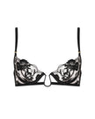 Morelle Embroidered Sheer Bra Black