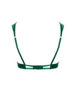 Octavia Satin Moulded Bra Green