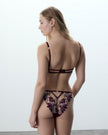 Geneva Embroidered Longline Bra Cherry