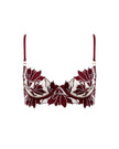 Geneva Embroidered Longline Bra Cherry
