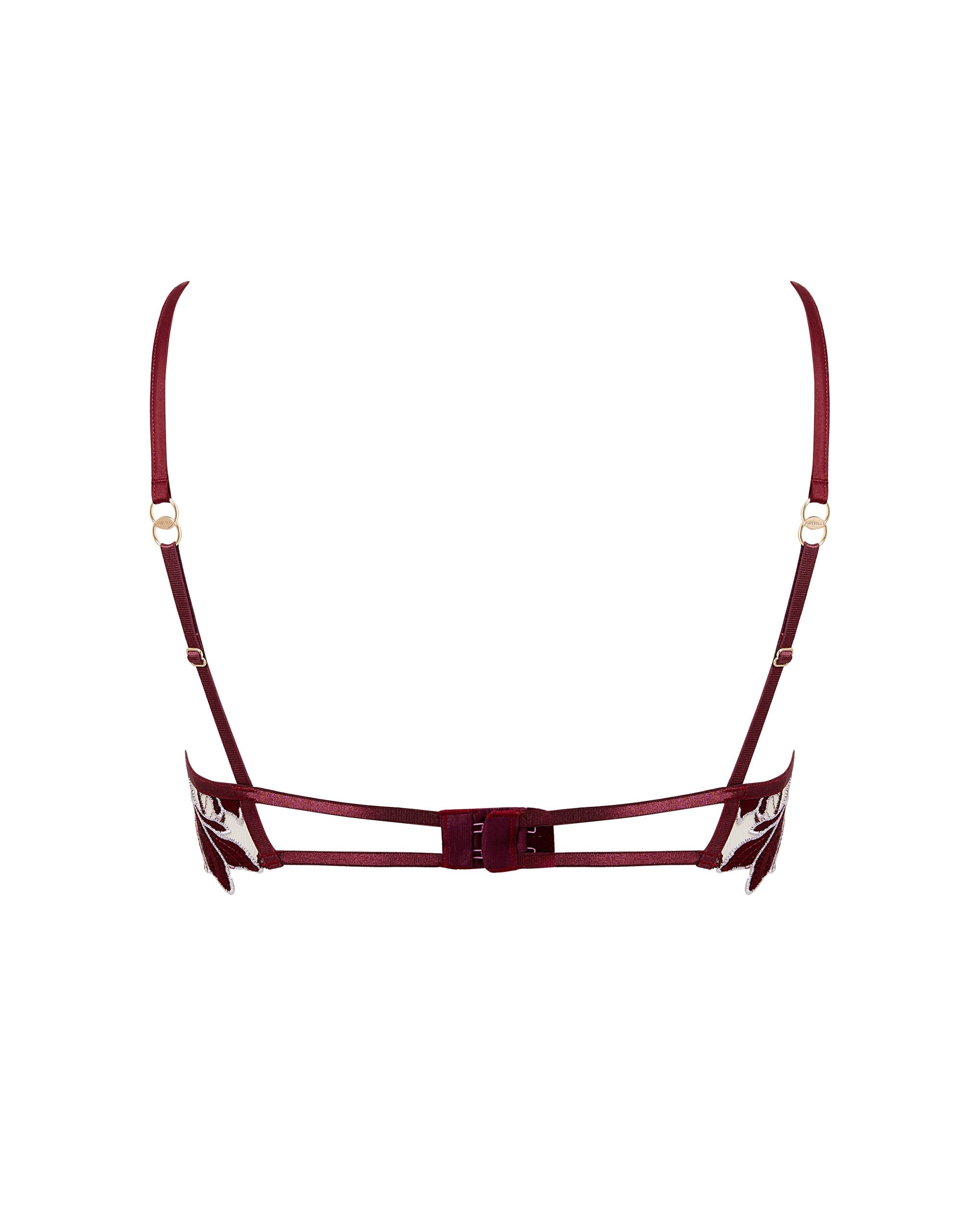 Geneva Embroidered Longline Bra Cherry