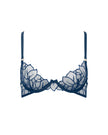 Laurel Leaf Embroidered Bra Navy