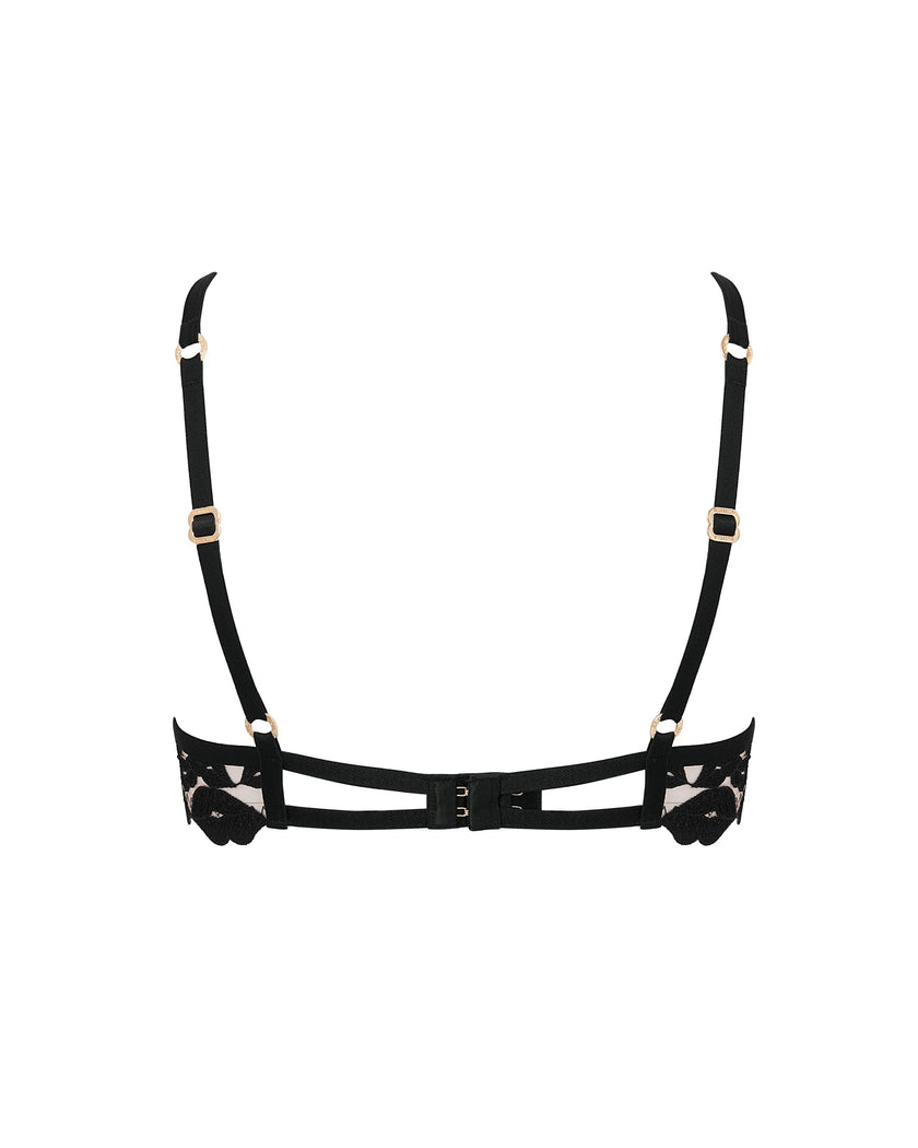 Marian Embroidered Bra Black