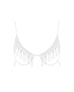 Estelle Open Diamante Bra Silver