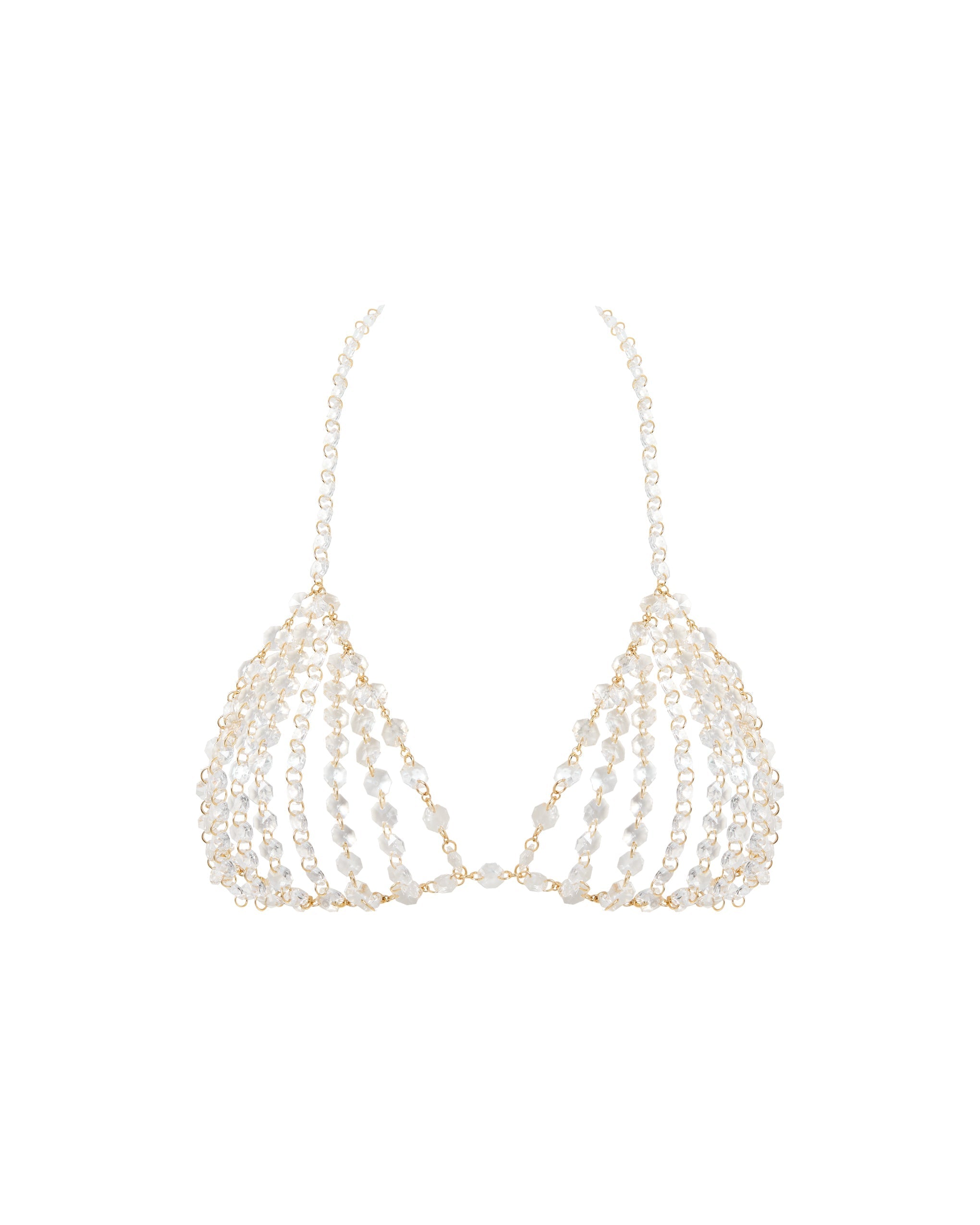 Crystal Triangle Bra Clear