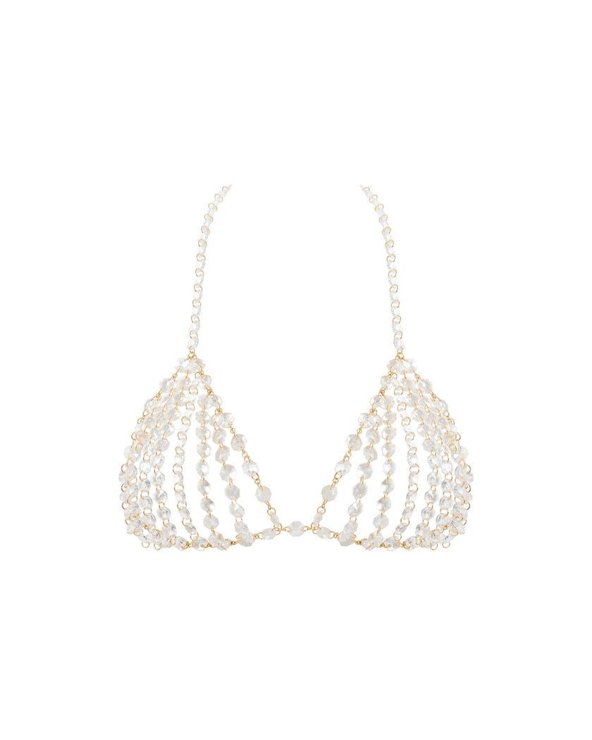 Crystal Triangle Bra Clear