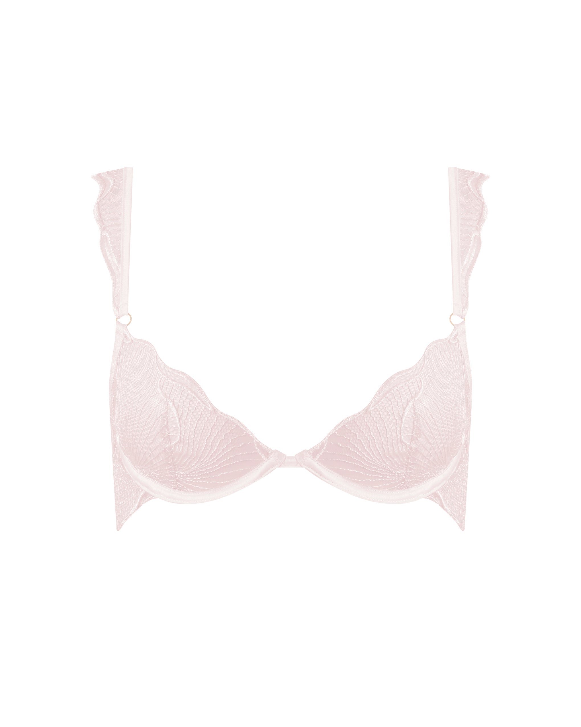 Marabel Embroidered Sheer Bra Pearl Pink