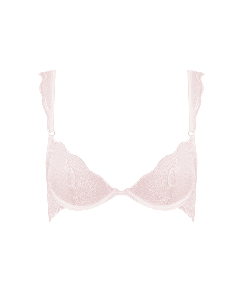 Marabel Embroidered Sheer Bra Pearl Pink