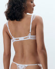 Gabriella Floral Embroidered Bra White