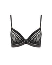 Flyn Embroidered Longline Bra Black