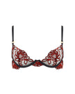 Malina Sheer Floral Bra Black/Red
