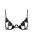 Gia Open Heart Bra Black