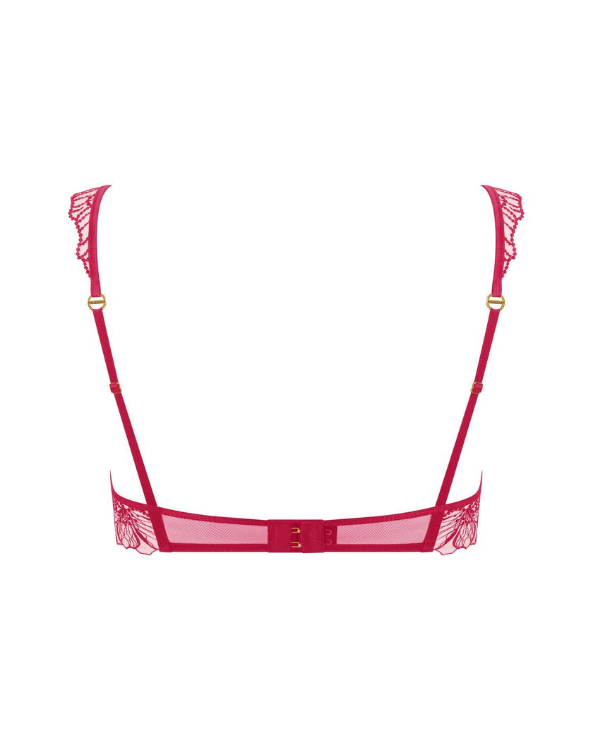 Amarosa Floral Embroidered Bra Pink