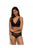 Superboost Lace Deep V Bra - Black