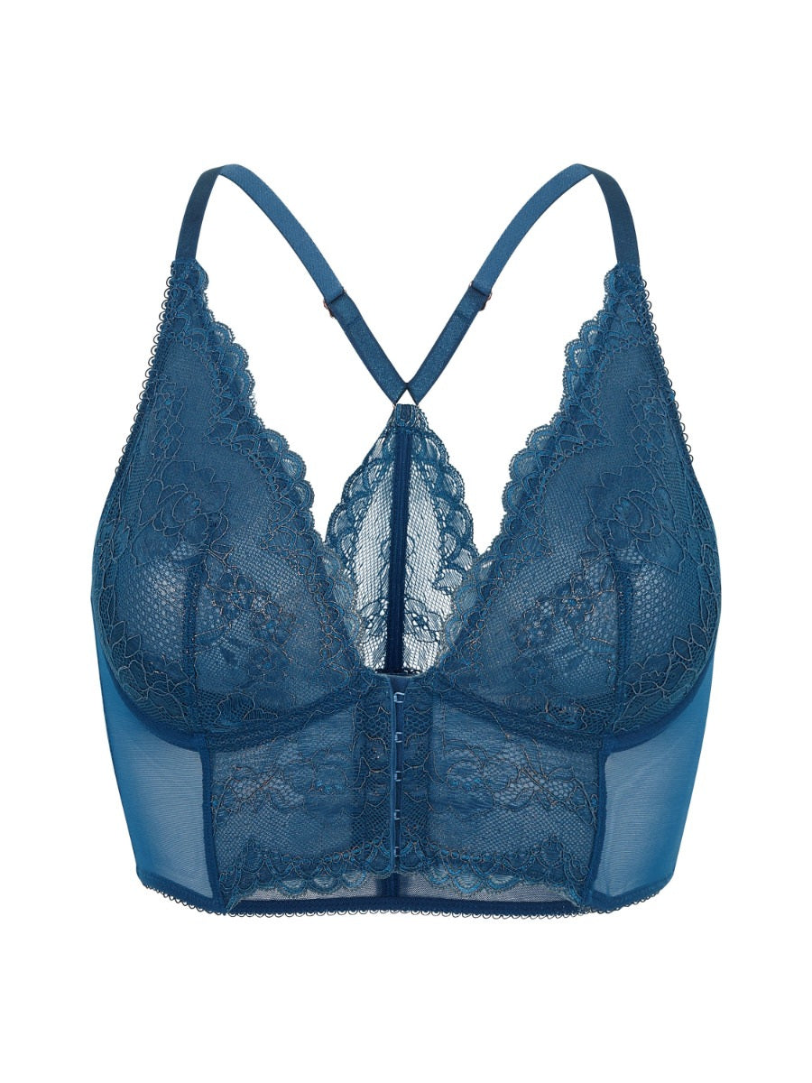 Superboost Lace Deep V Bra - Deep Teal