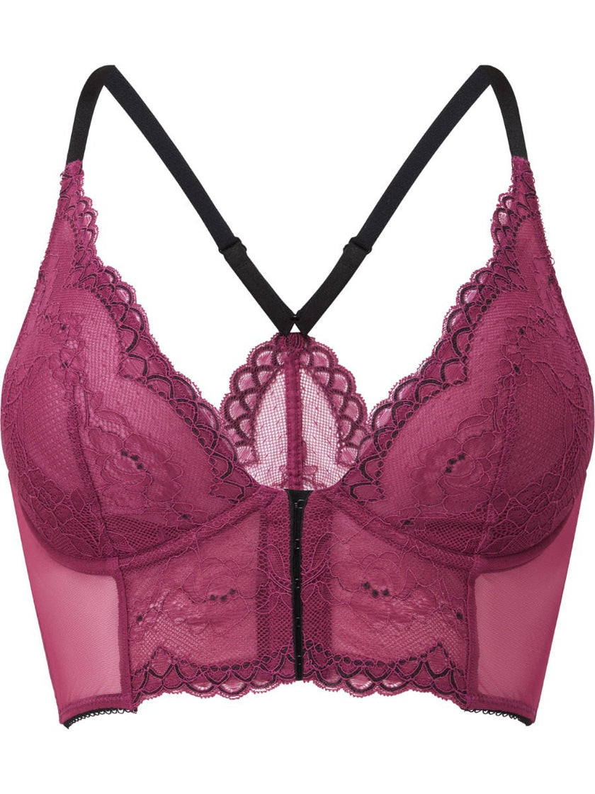Superboost Lace Deep V Bra - Purple Potion