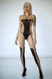 Heart Strings Strappy Fishnet Bodystocking