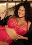 Sachi Plunge Bra - Red Confetti