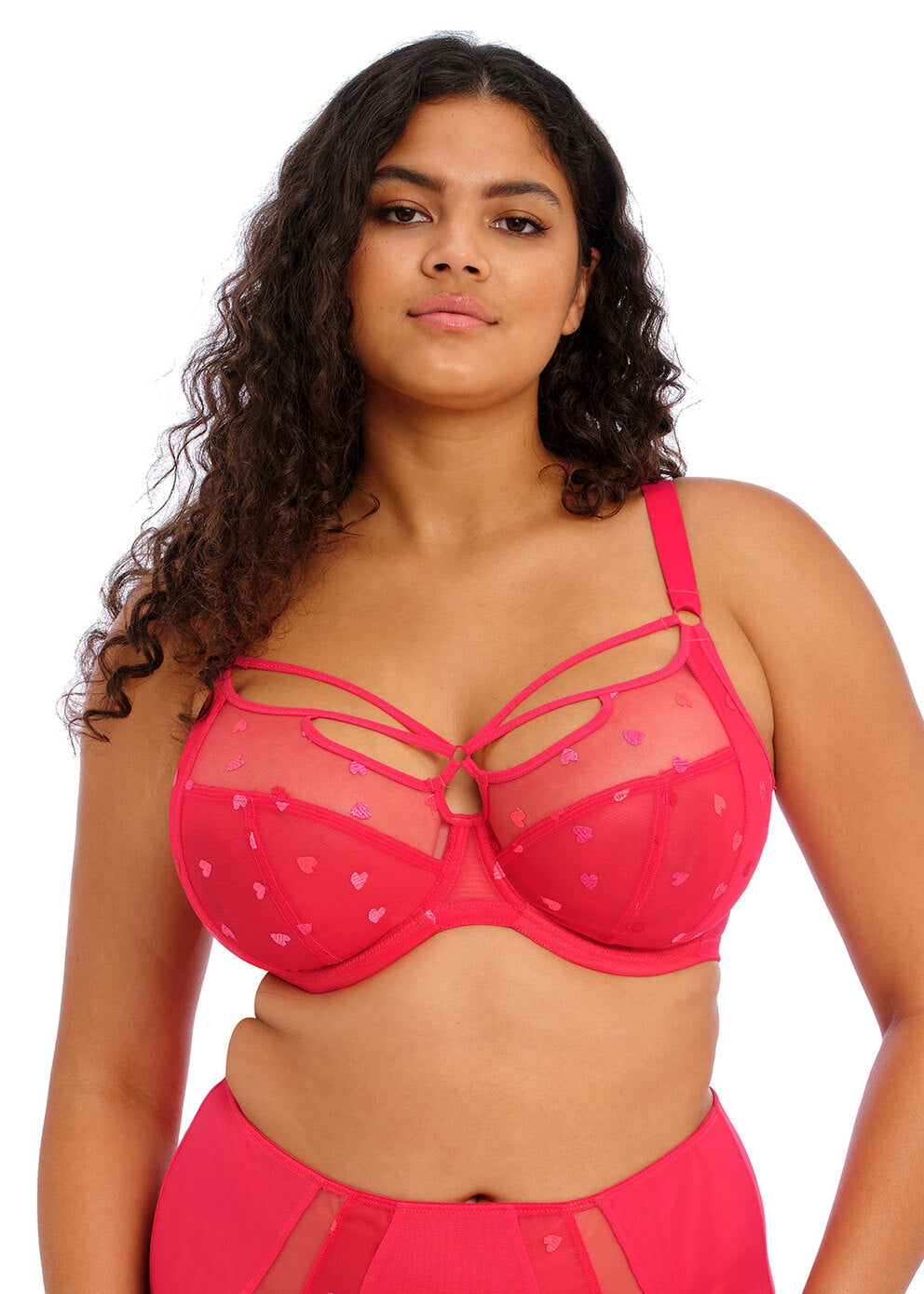 Sachi Plunge Bra - Red Confetti