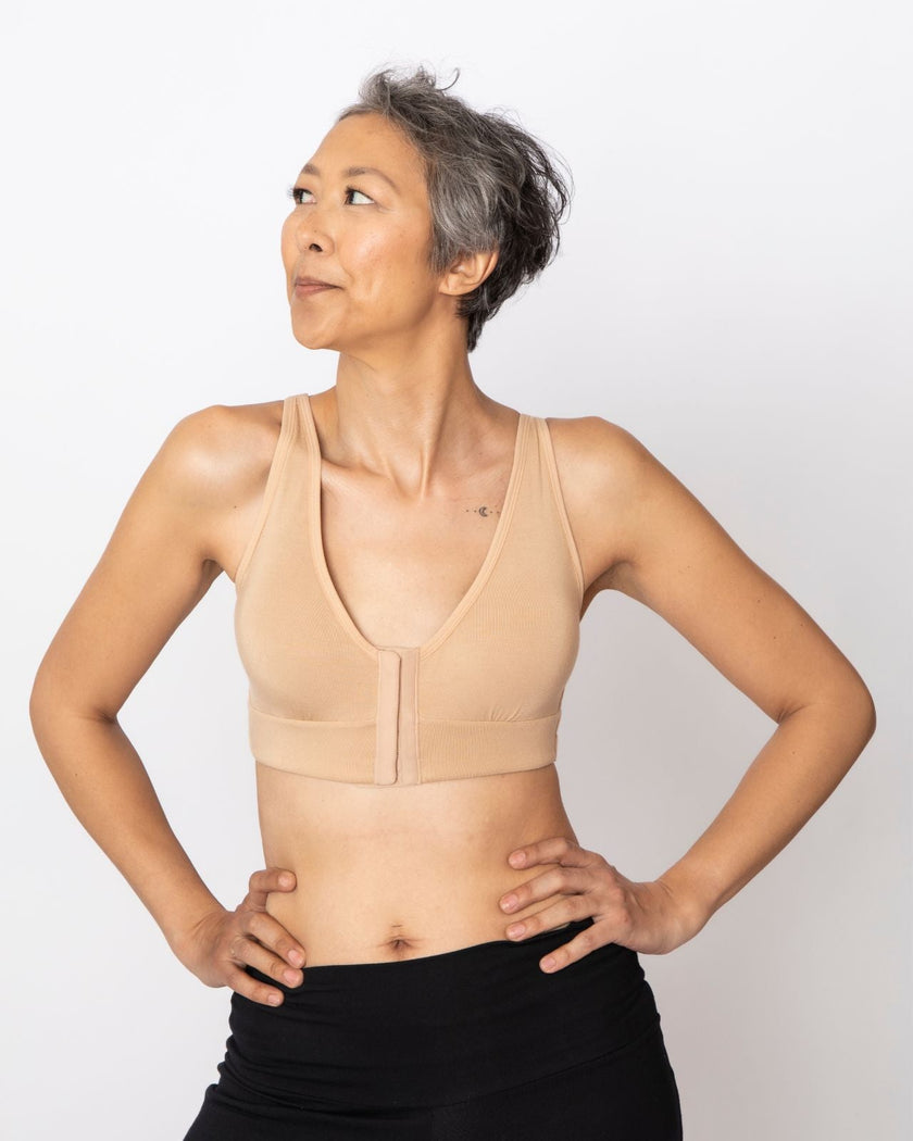 Rora Front Closure Bra - Sand