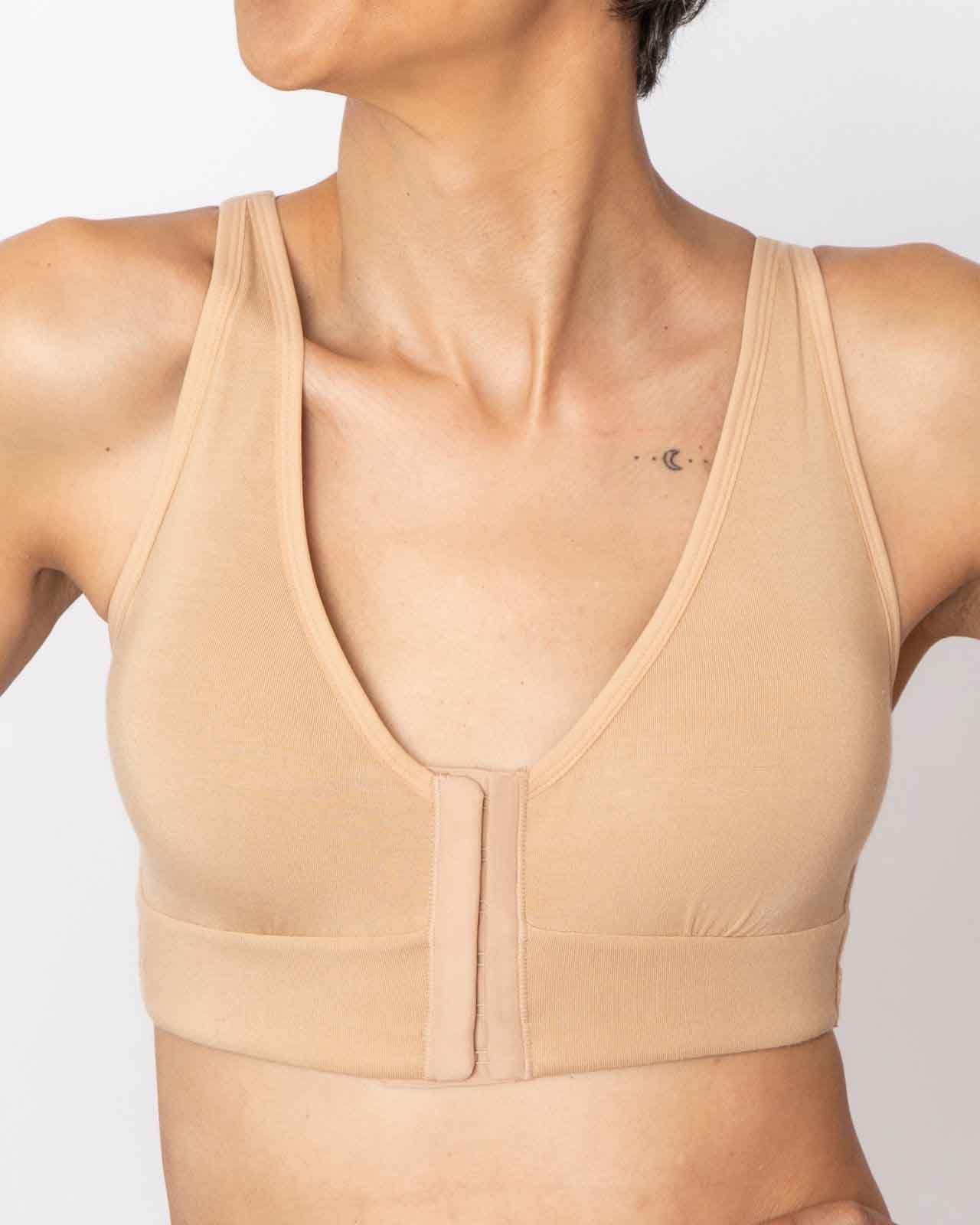 Rora Front Closure Bra - Sand