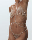 Crystal Triangle Bra Clear